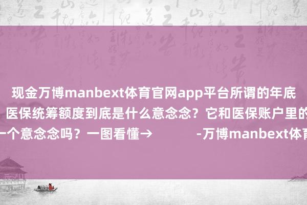 现金万博manbext体育官网app平台所谓的年底“清零”说法到底是若何回事？医保统筹额度到底是什么意念念？它和医保账户里的钱是一个意念念吗？一图看懂→            -万博manbext体育官网「中国」官方网站登录入口